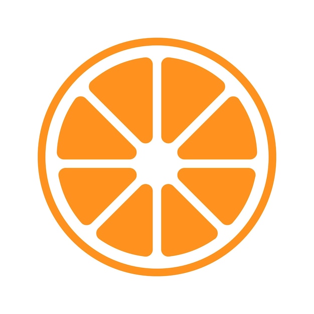 Vector oranges on a white background