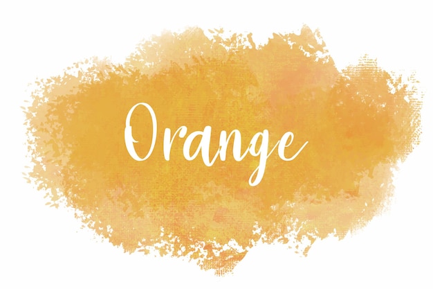 oranje aquarel splash abstracte textuur achtergrond