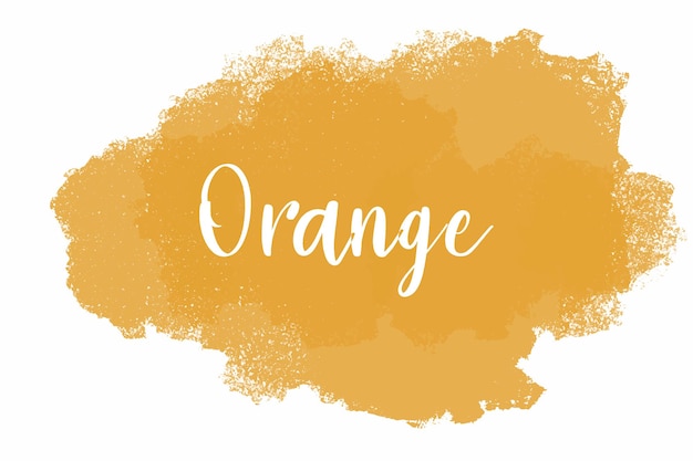 oranje aquarel splash abstracte textuur achtergrond