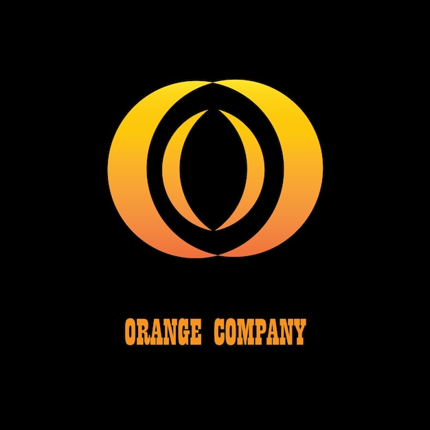 Vector oranje bedrijf logo sjabloonontwerp