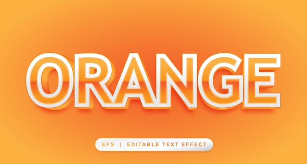 Oranje bewerkbaar teksteffect