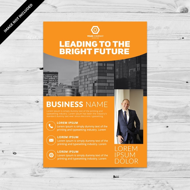 Oranje business brochure ontwerp