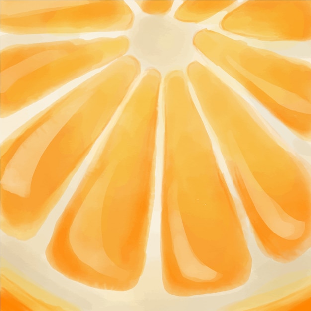 Vector oranje close-uptextuur die met waterverf wordt gemaakt