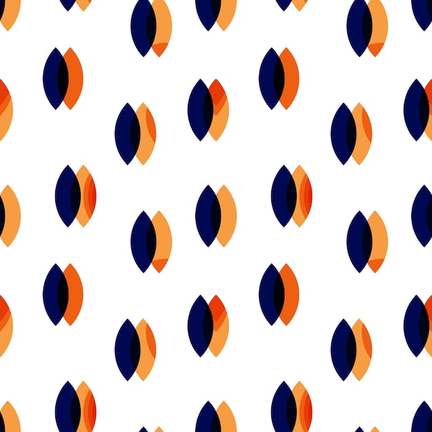 oranje en blauw talisman naadloos patroon