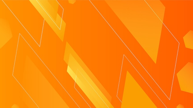 Oranje en gele vectorgradiënt abstracte achtergrond met vormen elementen