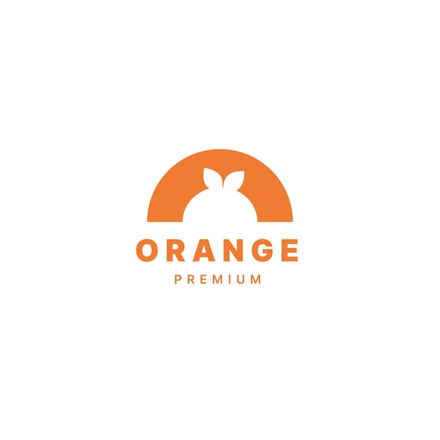 Oranje fruit logo ontwerp O letter illustratie