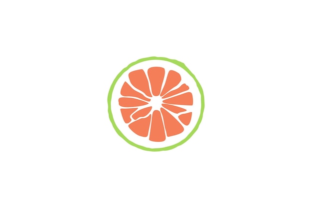 Oranje fruit logo ontwerp pictogram symbool illustratie eten drinken vers gezond