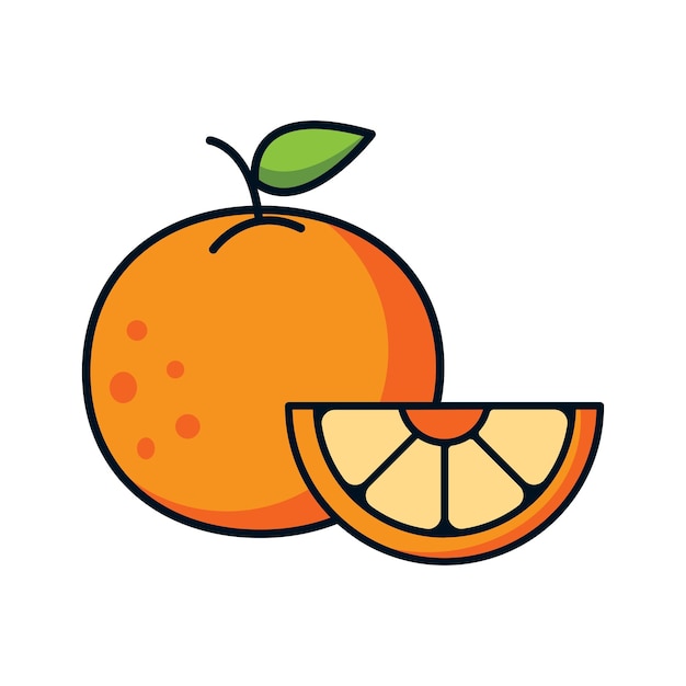 Oranje fruit pictogram vector modern stijlvol voor ontwerp en print