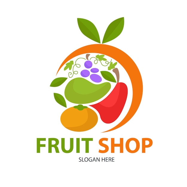Oranje fruit vector ontwerp illustratie met al het vezelgehalte van verschillende vruchten in het fr