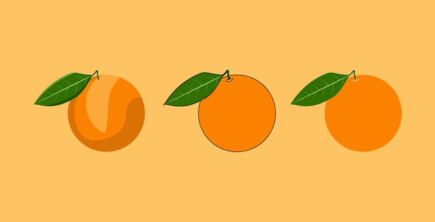 Oranje fruit vectorbasis