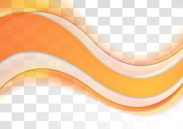 Oranje glanzende golven zakelijke vector achtergrond