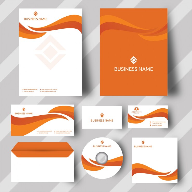 Vector oranje golf corporate identity