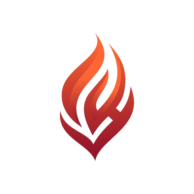Oranje gradiënt vuur logo ontwerp