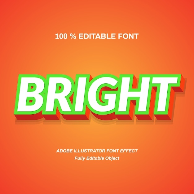 Oranje helder lettertype-effect