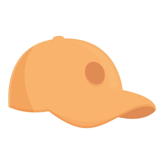Oranje honkbal hoed pictogram cartoon vector GLB sjabloon Mannen mode