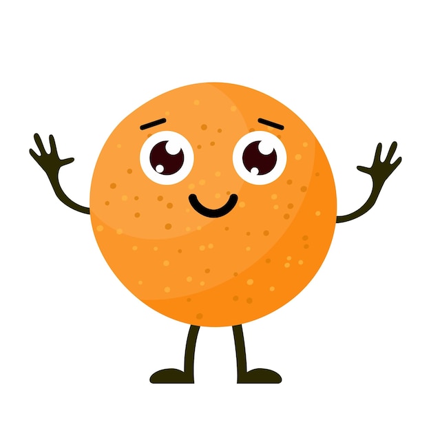 Vector oranje karakter schattig