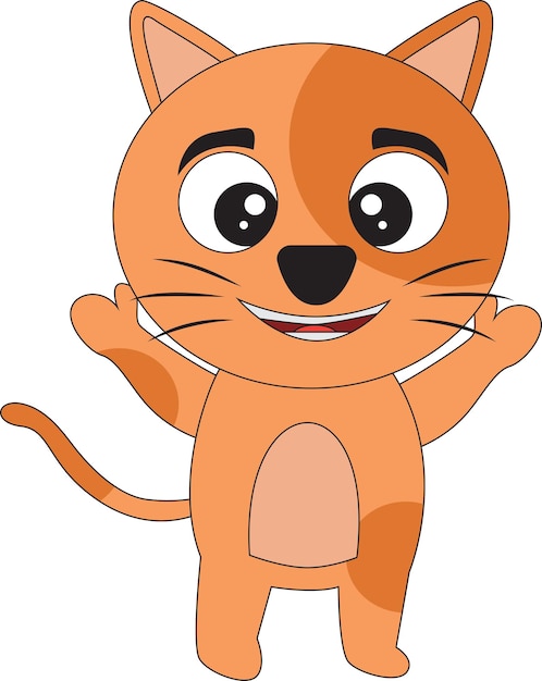 Oranje kat vector