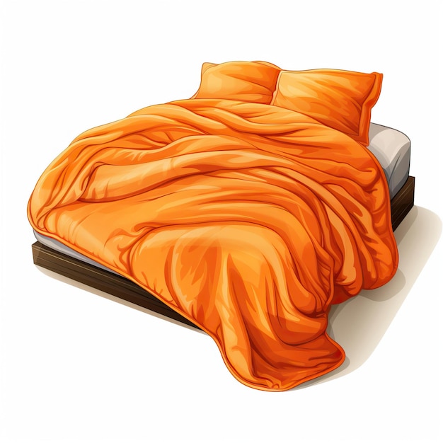 Oranje kleur Blanket isometrische vector witte achtergrond is