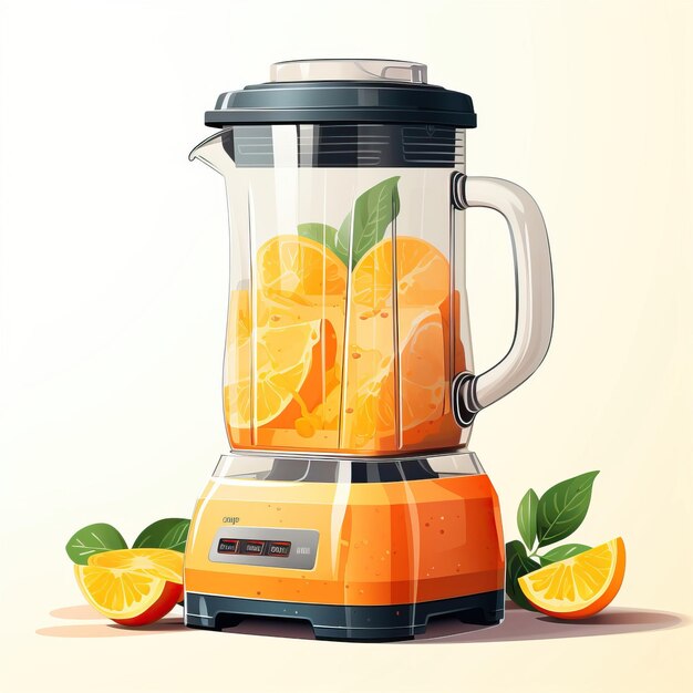 Vector oranje kleur blender isometrische vector witte achtergrond is