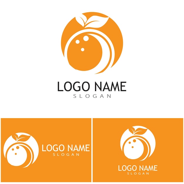 Oranje logo-ontwerp vector pictogram illustratie ontwerp