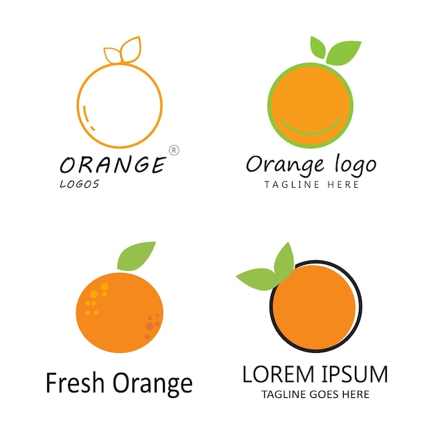 Oranje logo-ontwerp Vector pictogram illustratie ontwerp