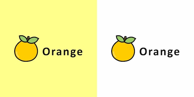 Vector oranje logo ontwerp