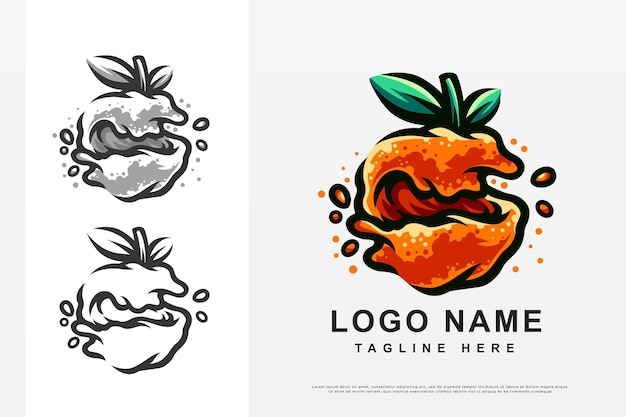 Oranje logo-ontwerp