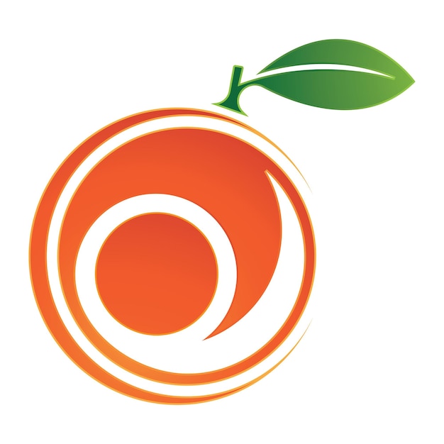 Vector oranje logo ontwerp