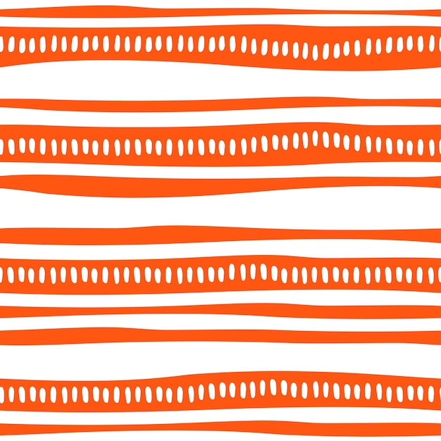 Oranje naadloos patroon met witte borstelstrepen.