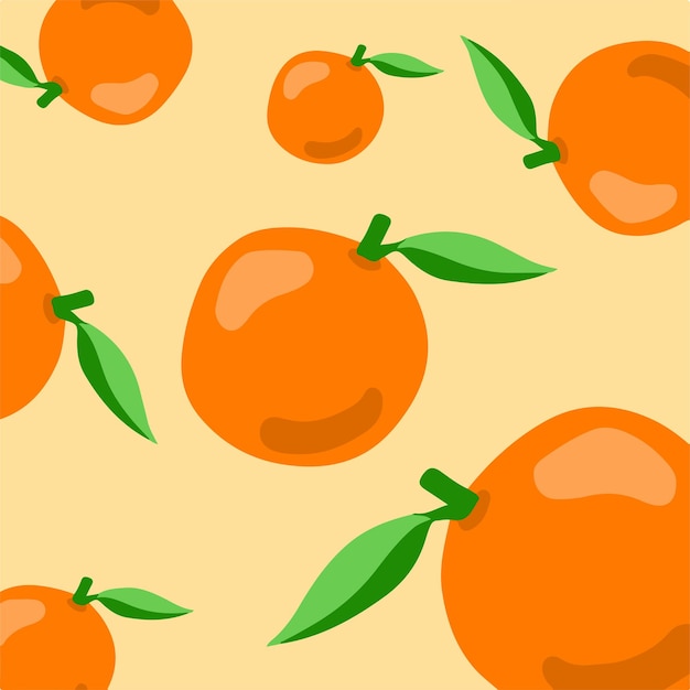 Oranje patroon achtergrond fruit vector illustratie