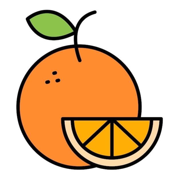 Oranje platte illustratie