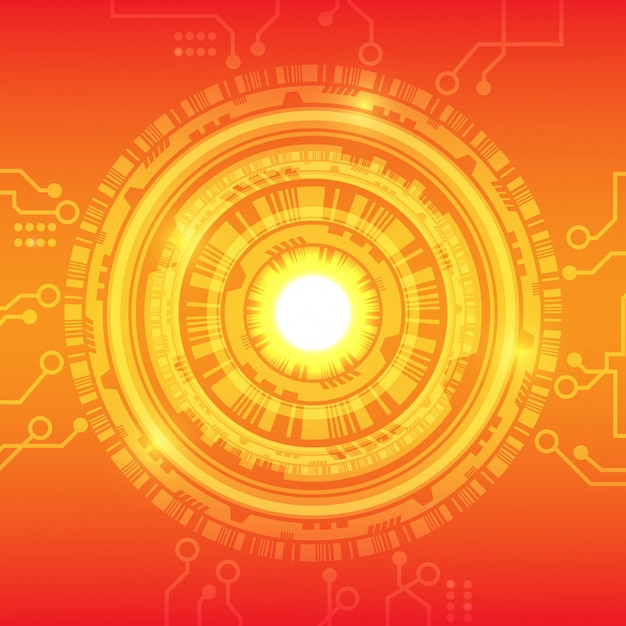 Oranje rood geel technische achtergrond.