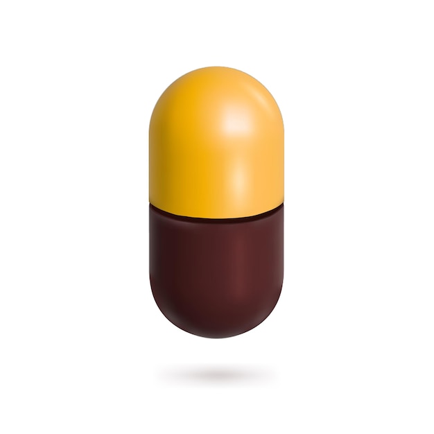 Vector oranje sjabloon pillen capsules geïsoleerd klaar voor uw ontwerp vectorillustratie