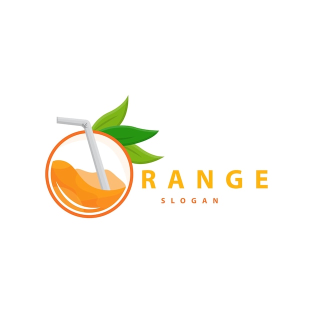 Oranje Slice Fruit Logo Fresh Juice Fruit Design Symbol Template Vector Illustratie