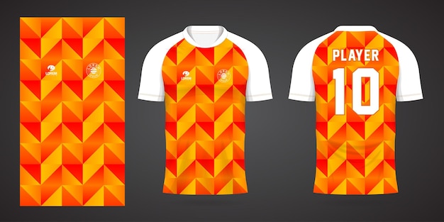 Oranje sportshirt jersey ontwerpsjabloon