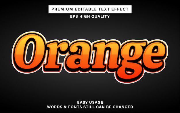 Oranje stijl teksteffect