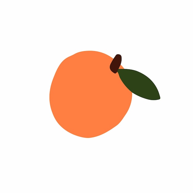 Oranje symbool social media post fruit vectorillustratie