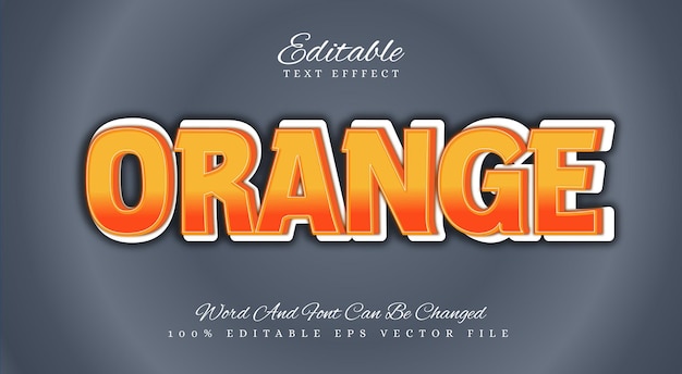 oranje teksteffect vector