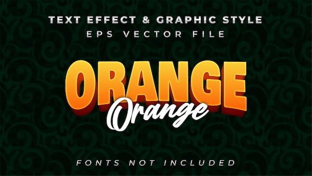 Vector oranje teksteffect