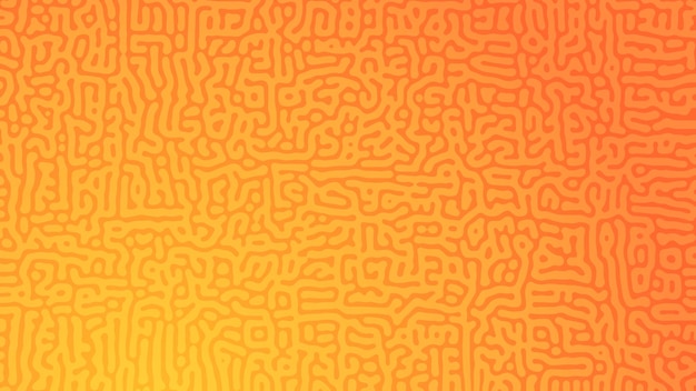 Oranje Turing-reactiegradiëntachtergrond Abstract diffusiepatroon met chaotische vormen Vectorillustratie