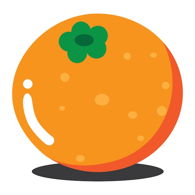 Oranje vectorillustratie geïsoleerd op een witte achtergrond