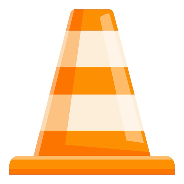Oranje verkeerskegel op witte achtergrond