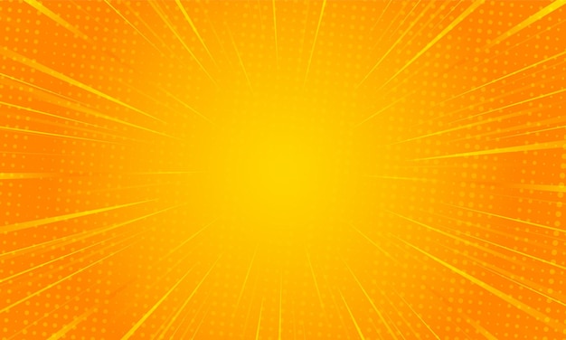 Oranje verloop ray burst dot stijl achtergrond vector design