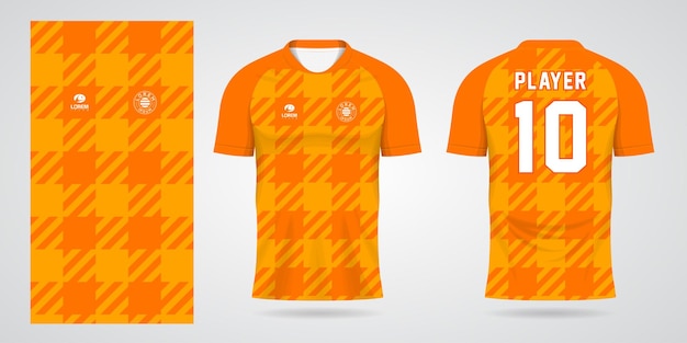 oranje voetbalshirt sport ontwerpsjabloon