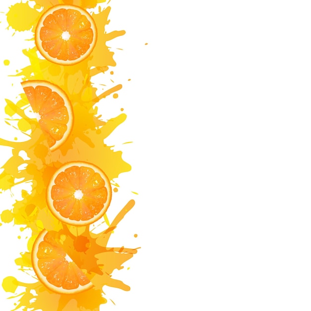 Oranje vruchtengrens met verf