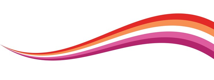 Oranje-wit en roze gekleurde gebogen lijn icoon als de kleuren van de lesbische vlag LGBTQI concept