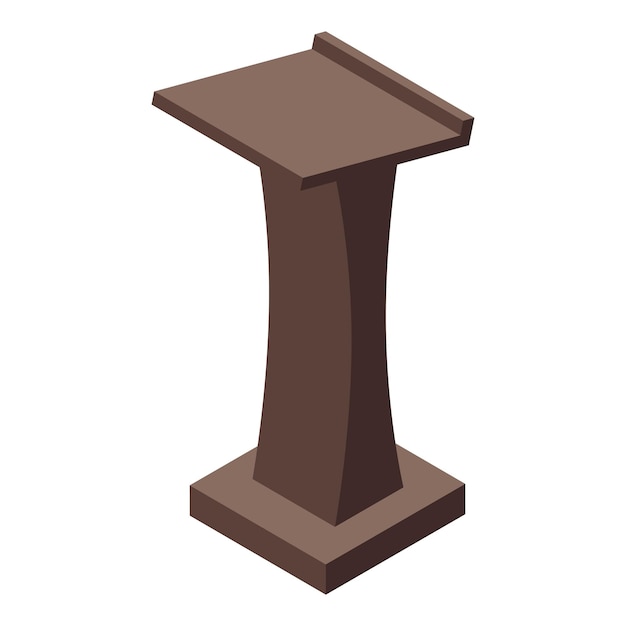 Oratorical platform icon isometric vector Public speech tribune