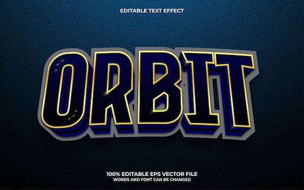Редактируемый текстовый эффект Orbit 3D