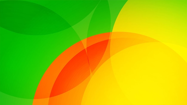 Orbs green yellow colorful abstract geometric design background