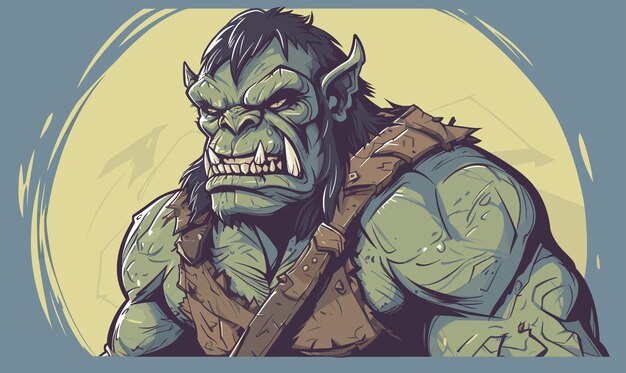 ベクトル 孤立した背景のイラストにorc孤立したベクトルスタイル